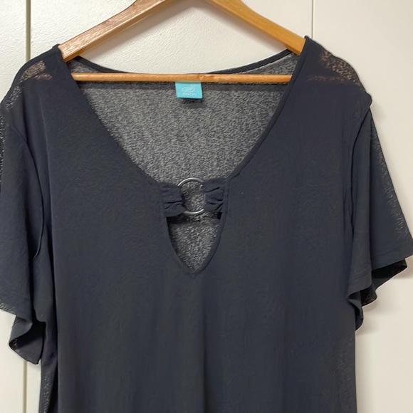 Swan sheer bathing suit cover up - Picture 2 of 4